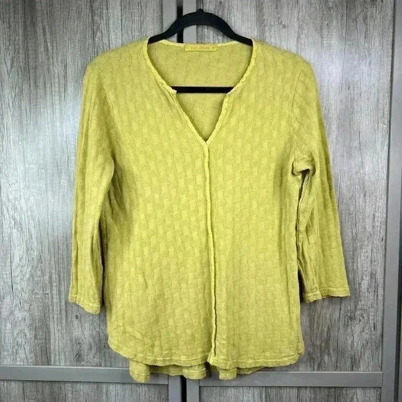 Cut Loose Top Small Mustard Color Lagenlook Sz S - Picture 1 of 6